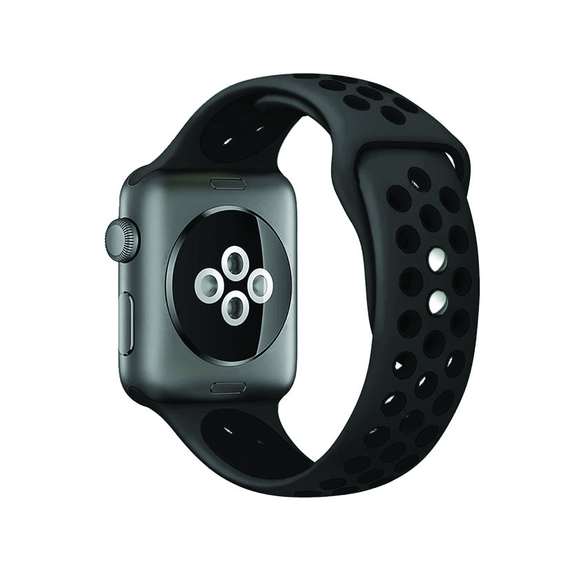 Crong Duo Sport pasek Apple Watch 38/40/41 mm (szary/czarny)