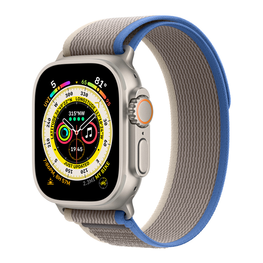 Apple opaska Trail w kolorze niebieskim/szarym do koperty 49 mm – rozmiar M/L