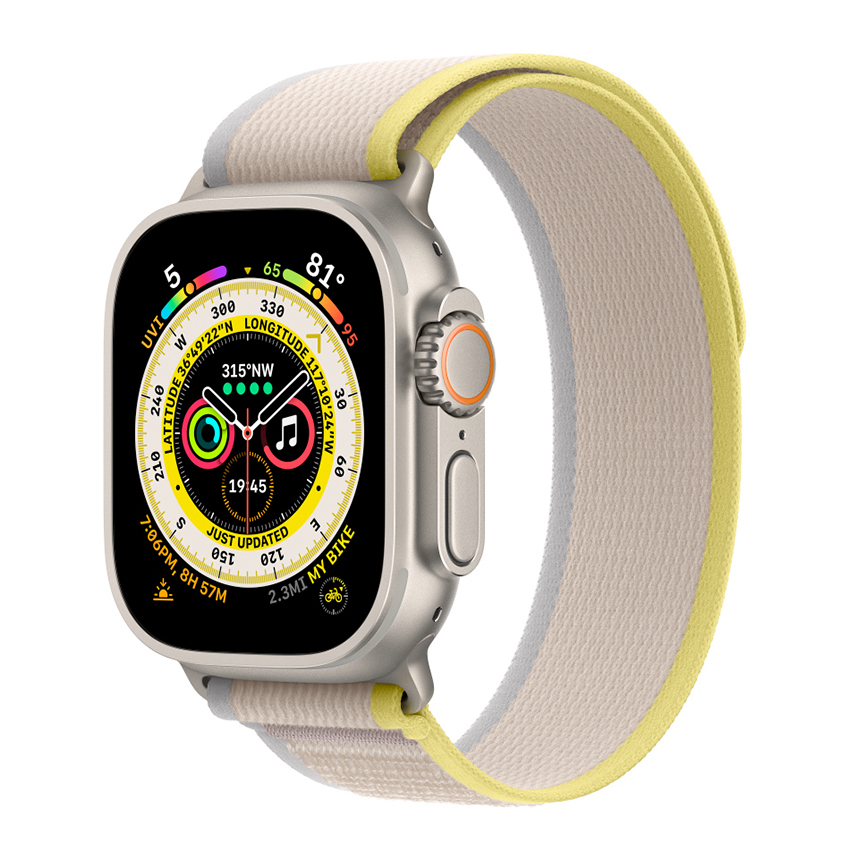 Apple opaska Trail w kolorze żółtym/beżowym do koperty 49 mm – rozmiar M/L