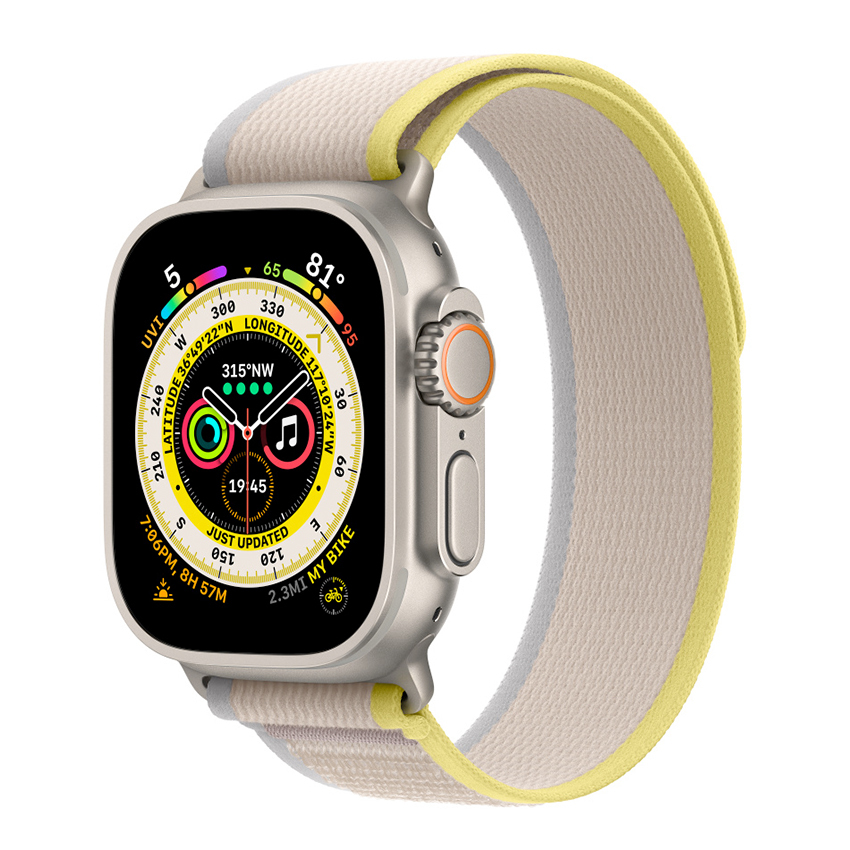 Apple opaska Trail w kolorze żółtym/beżowym do koperty 49 mm – rozmiar S/M