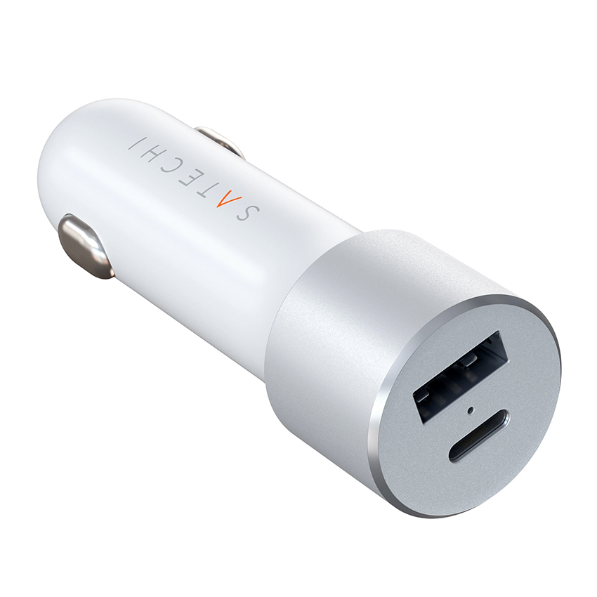 Satechi ładowarka samochodowa USB-C/USB-A 72W (biały)