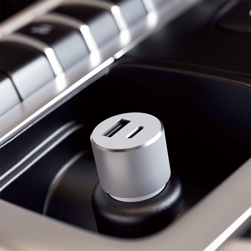 Satechi ładowarka samochodowa USB-C/USB-A 72W (biały)