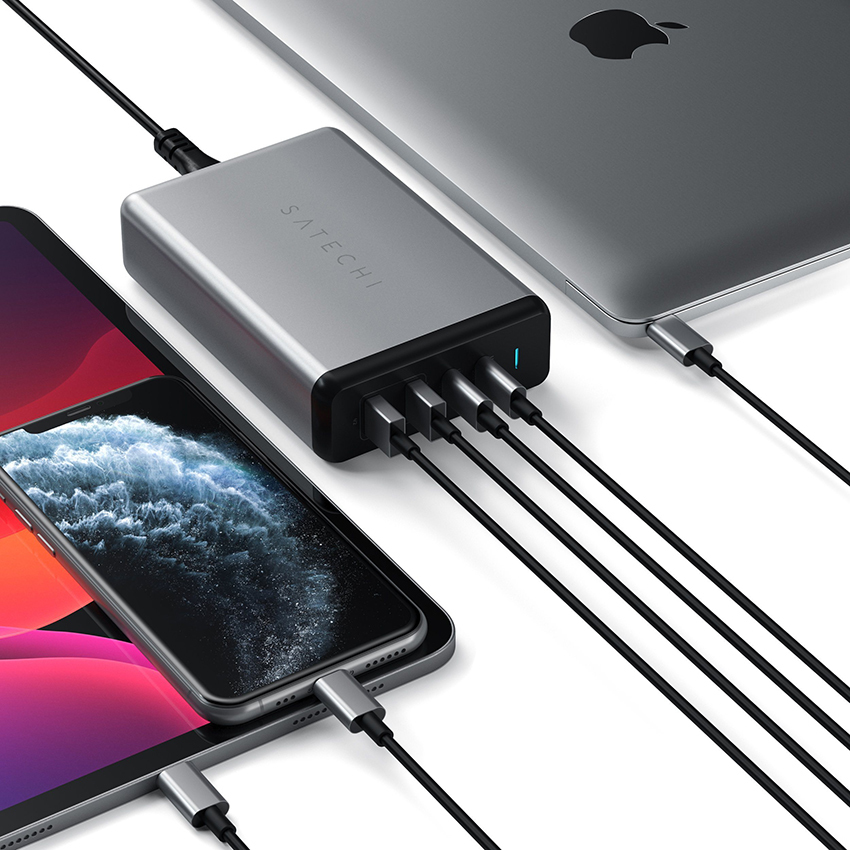 Satechi zasilacz sieciowy 108W 2xUSB-C PD + 2xUSB-A (gwiezdna szarość)