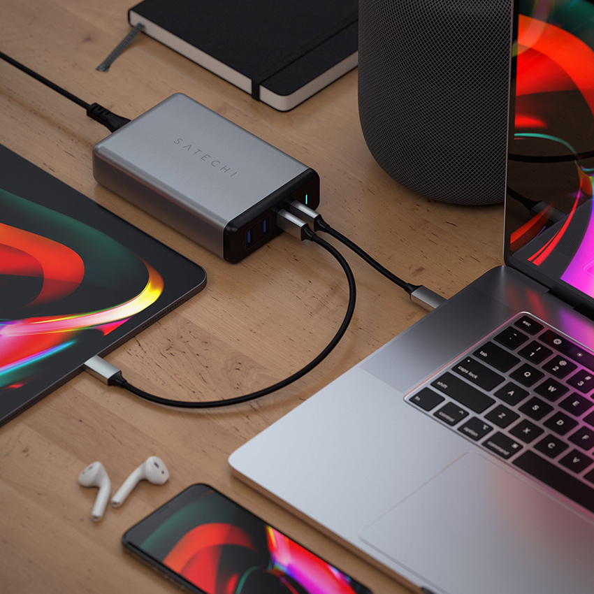 Satechi zasilacz sieciowy 108W 2xUSB-C PD + 2xUSB-A (gwiezdna szarość)
