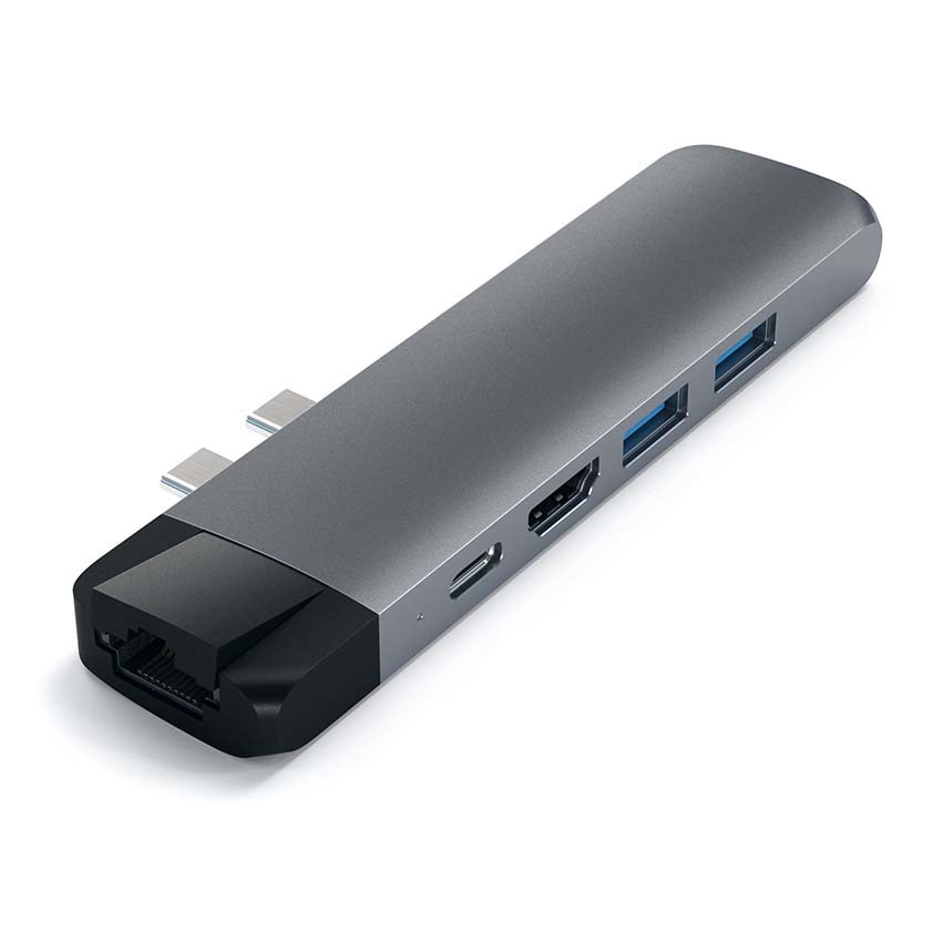 Satechi hub USB-C/2xUSB 3.0/HDMI/microSD/Ethernet/Power Delivery (gwiezdna szarość)