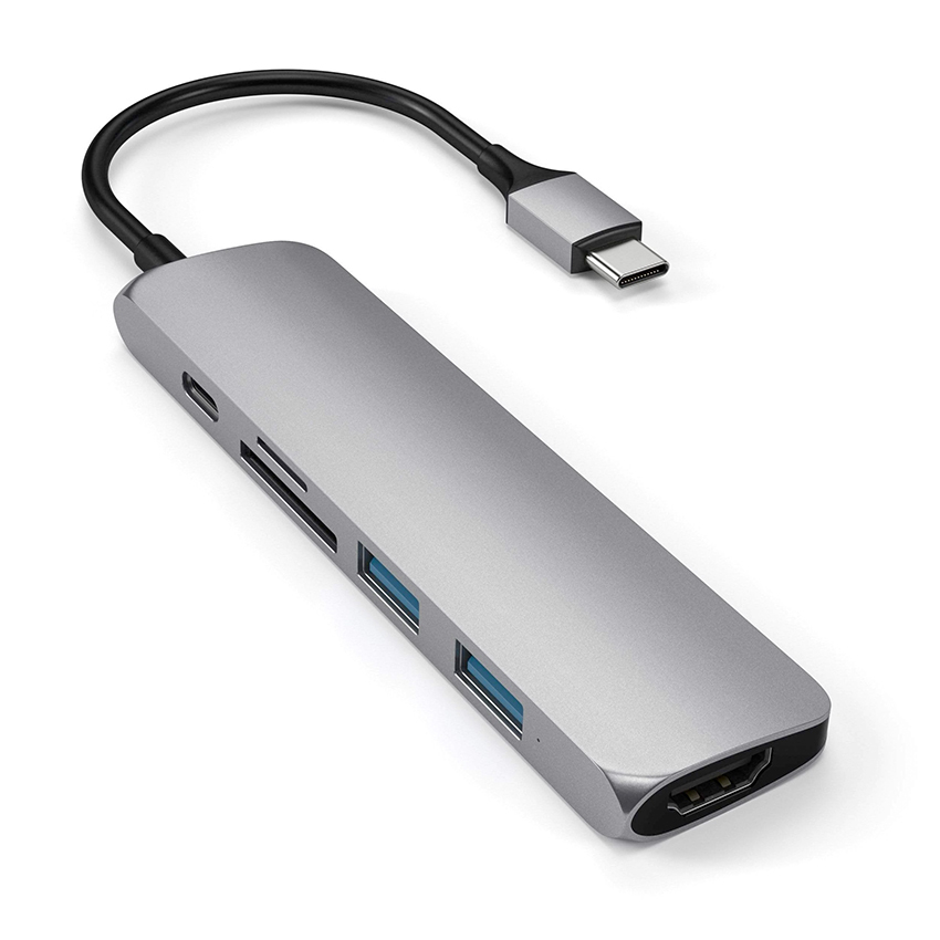 Satechi hub V2 USB-C/2xUSB 3.0/HDMI/SD/microSD/Power Delivery (gwiezdna szarość)