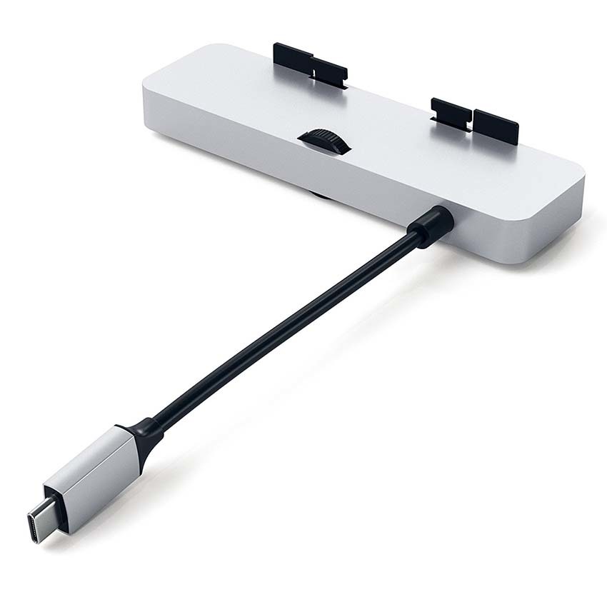 Satechi Clamp hub USB-C/3xUSB-A 3.0/micro-SD/SD do iMac 2017/iMac Pro (srebrny)