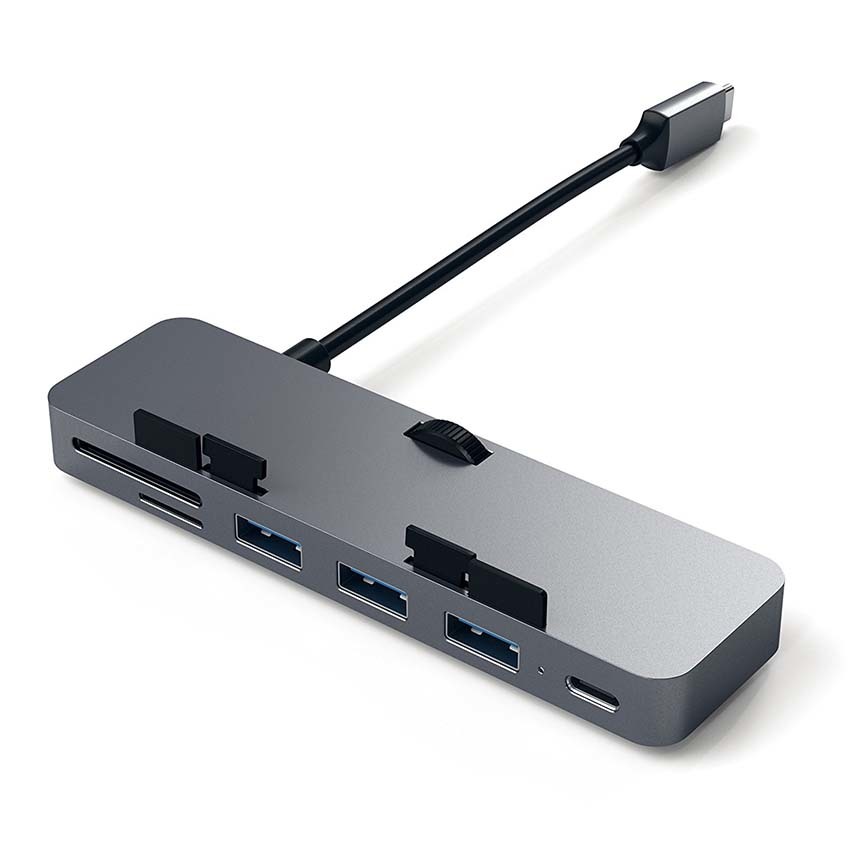 Satechi Clamp hub USB-C/3xUSB-A 3.0/micro-SD/SD do iMac 2017/iMac Pro (gwiezdna szarość)