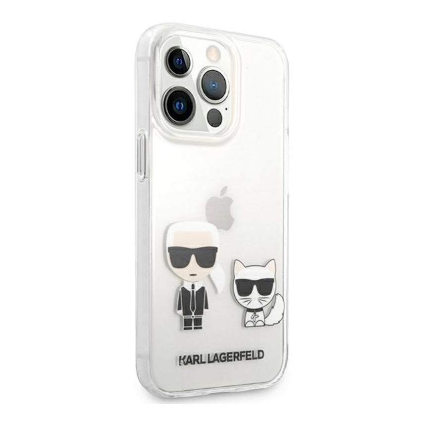 Karl Lagerfeld Ikonik & Choupette etui iPhone 13 Pro (przezroczysty)