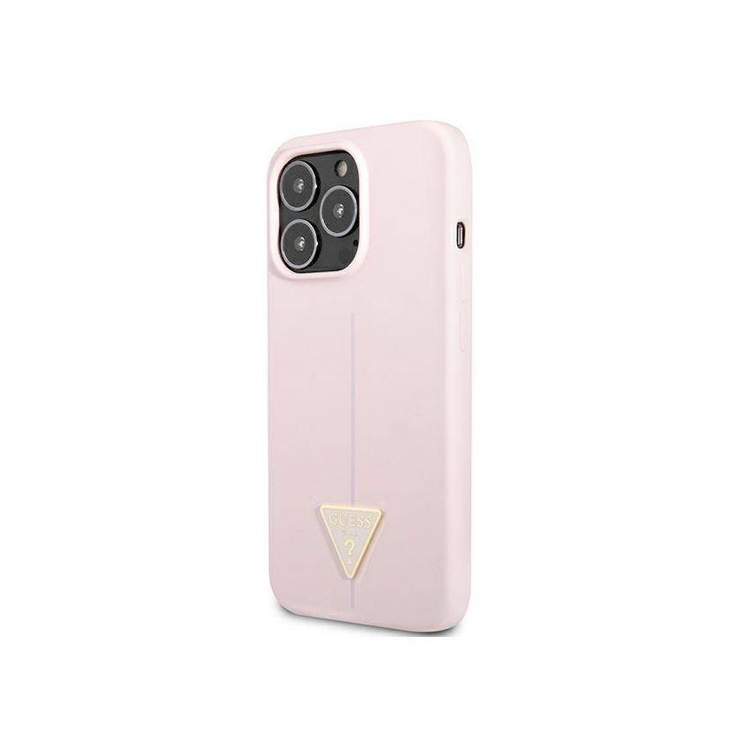 Guess Silicone Triangle Logo etui do iPhone 13 Pro (liliowy)