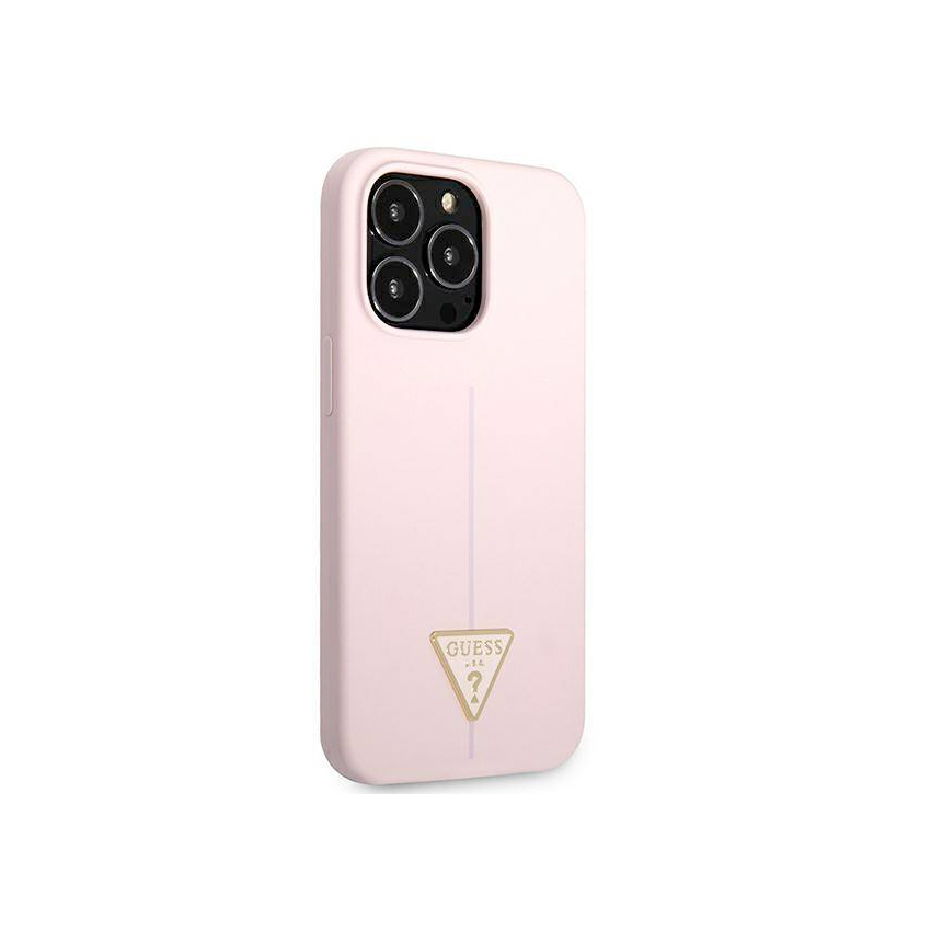 Guess Silicone Triangle Logo etui do iPhone 13 Pro (liliowy)