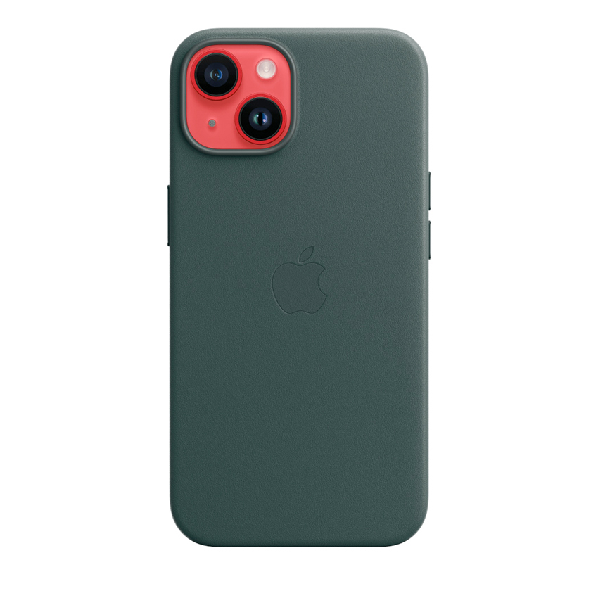 Apple Leather Case etui z MagSafe do iPhone 14 (leśna zieleń)
