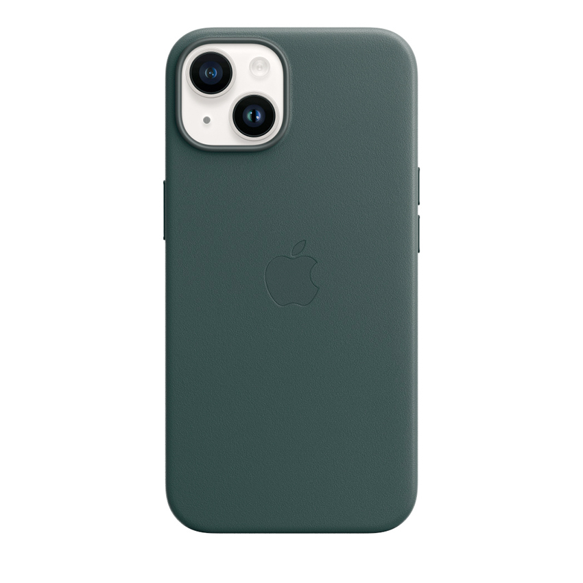 Apple Leather Case etui z MagSafe do iPhone 14 (leśna zieleń)