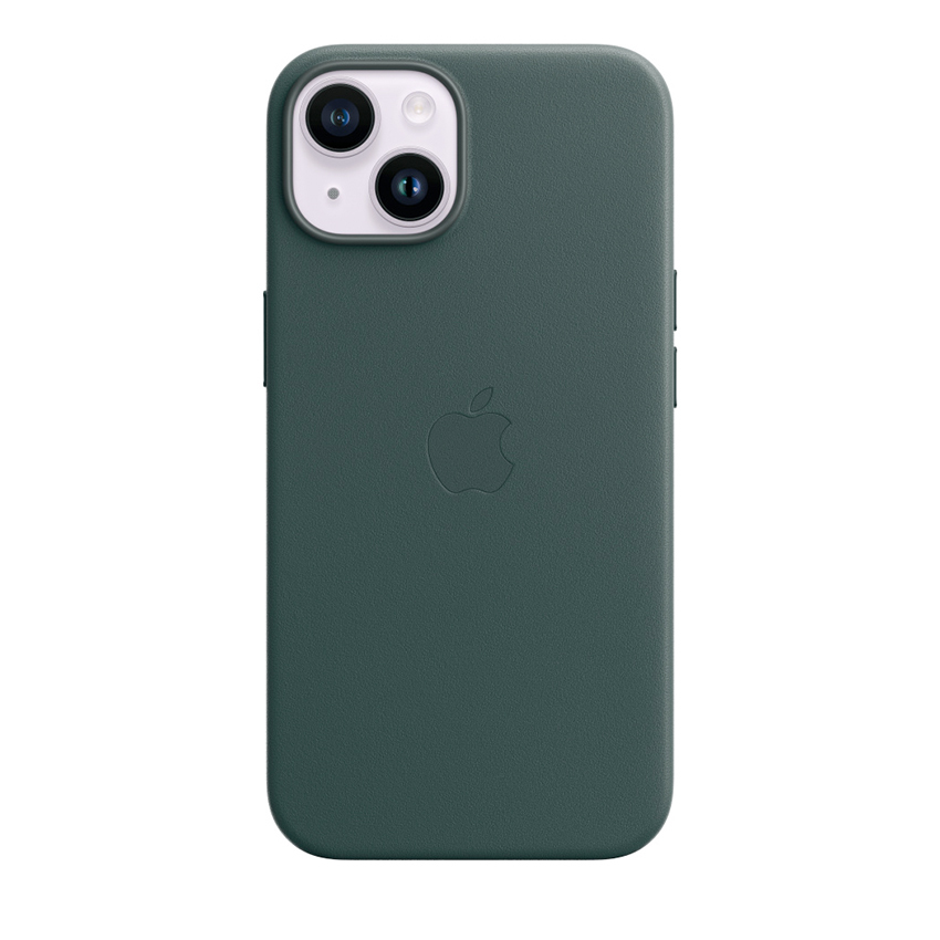Apple Leather Case etui z MagSafe do iPhone 14 (leśna zieleń)