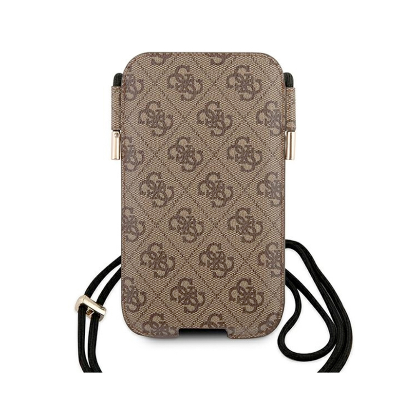 Guess 4G Big Metal Logo Pouch torebka na iPhone rozmiar S/M (brązowy)