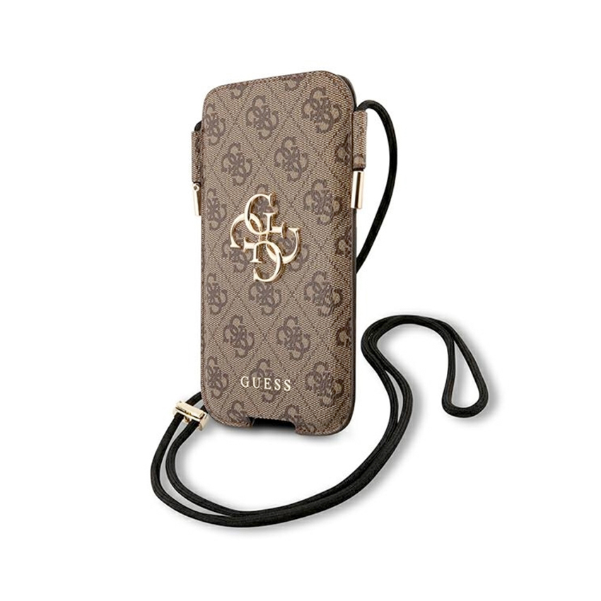 Guess 4G Big Metal Logo Pouch torebka na iPhone rozmiar S/M (brązowy)