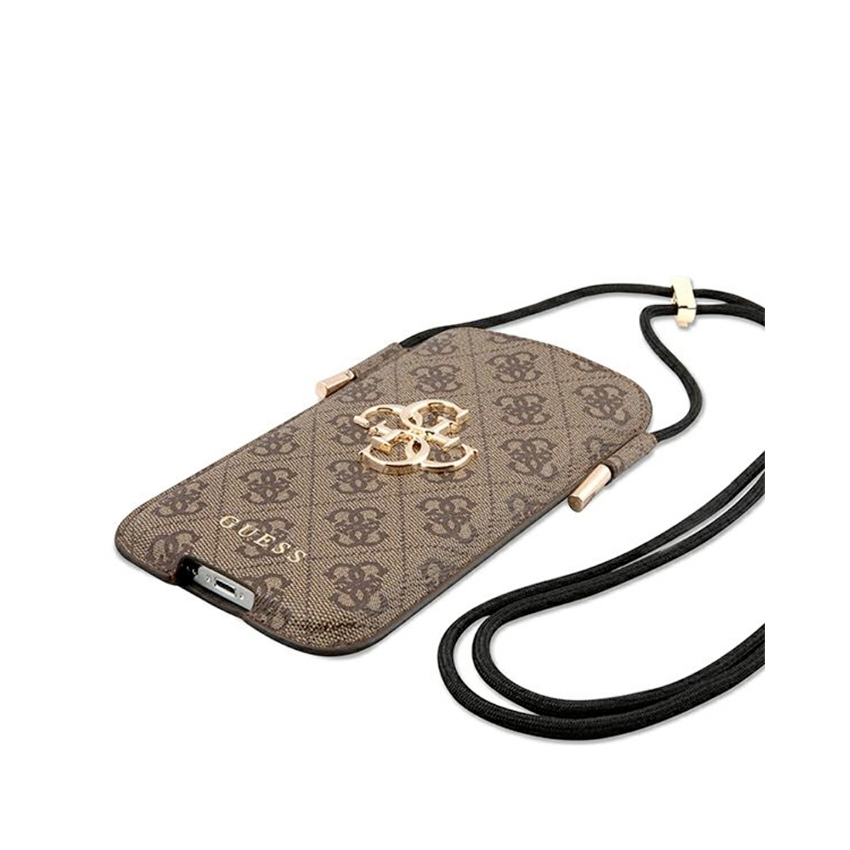 Guess 4G Big Metal Logo Pouch torebka na iPhone rozmiar S/M (brązowy)