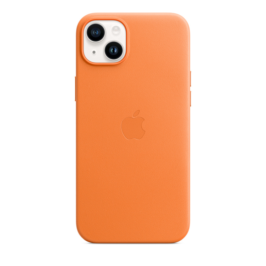 Apple Leather Case etui z MagSafe do iPhone 14 Plus (pomarańczowy)