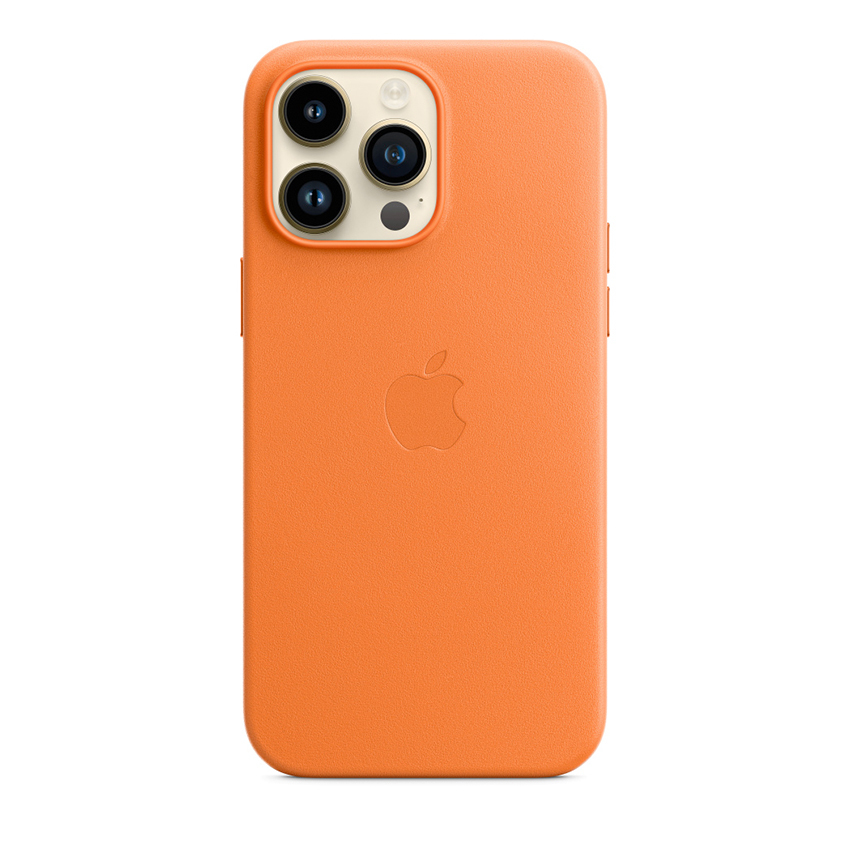 Apple Leather Case etui z MagSafe do iPhone 14 Pro Max (pomarańczowy)