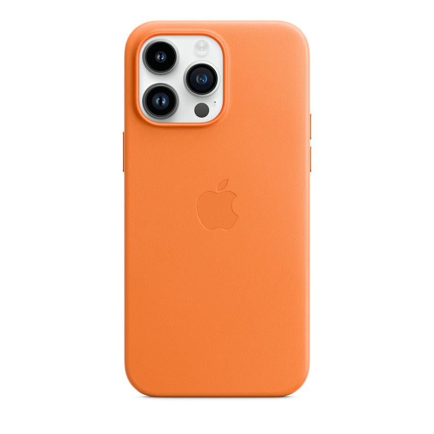 Apple Leather Case etui z MagSafe do iPhone 14 Pro Max (pomarańczowy)