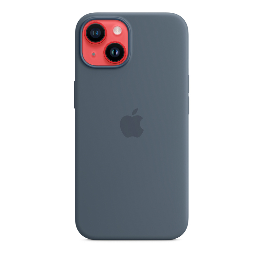 Apple Silicone Case etui z MagSafe do iPhone 14 (sztormowy błękit)
