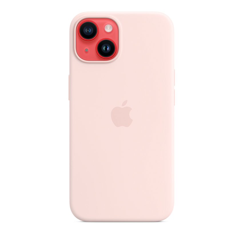 Apple Silicone Case etui z MagSafe do iPhone 14 (kredowy róż)
