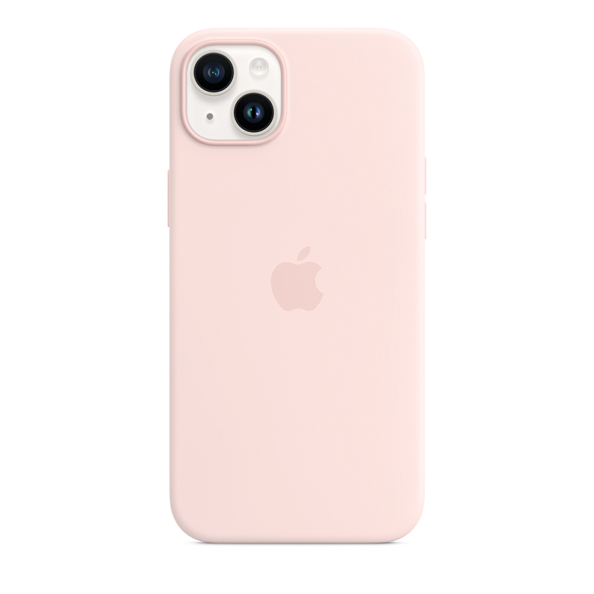 Apple iPhone 14 Plus Silicone Case with MagSafe - Chalk Pink