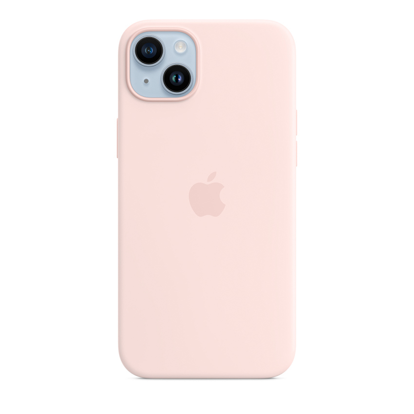 Apple iPhone 14 Plus Silicone Case with MagSafe - Chalk Pink