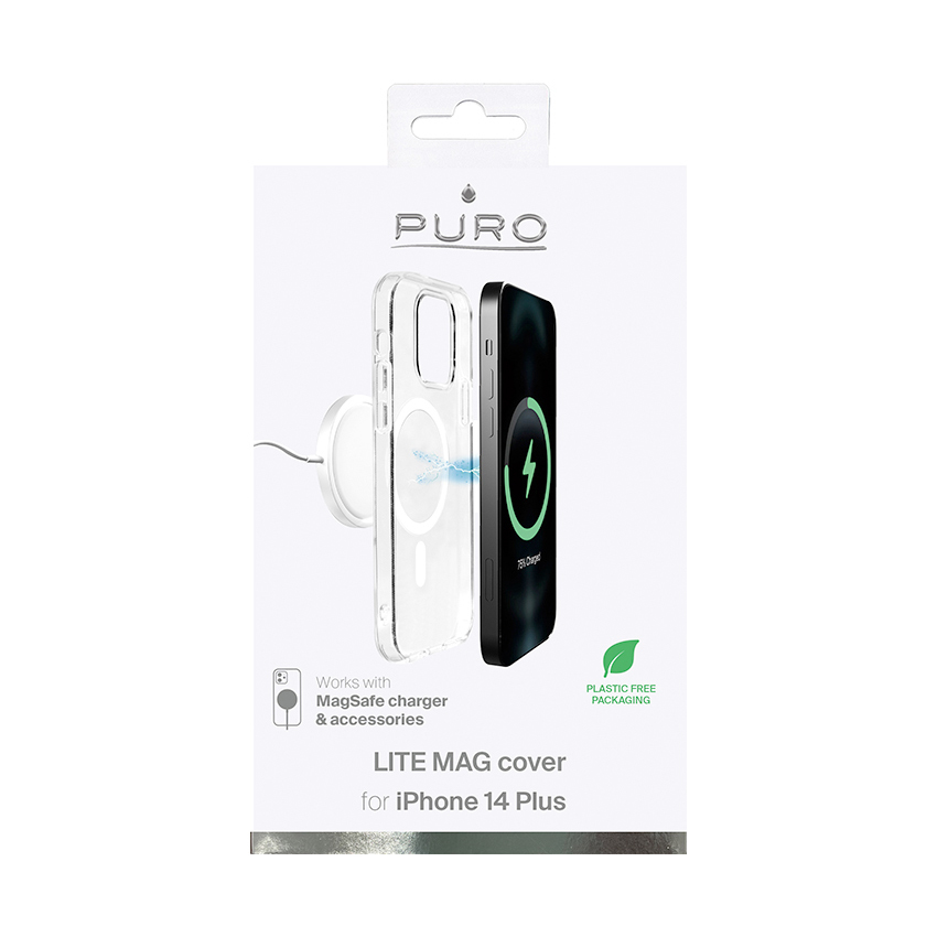 PURO LiteMag etui iPhone 14 Plus MagSafe (przezroczysty)