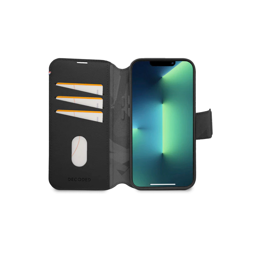 Decoded Detachable Wallet skórzana etui do iPhone 14 Pro Max kompatybilna z MagSafe (czarny)