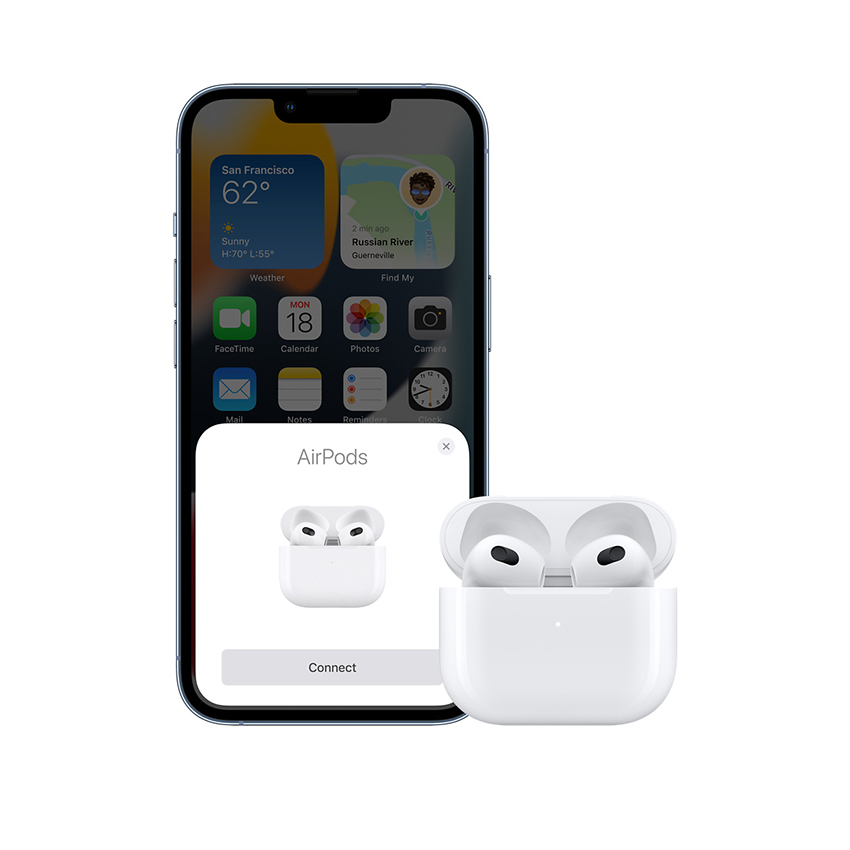 Apple AirPods (3. generacji) słuchawki z etui Lightning (białe) - nowy model