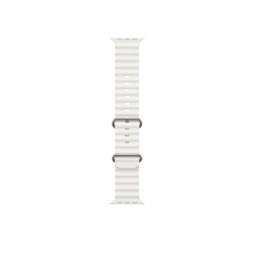 Apple Watch Ultra 49 mm GPS + Cellular tytan z paskiem Ocean w kolorze białym