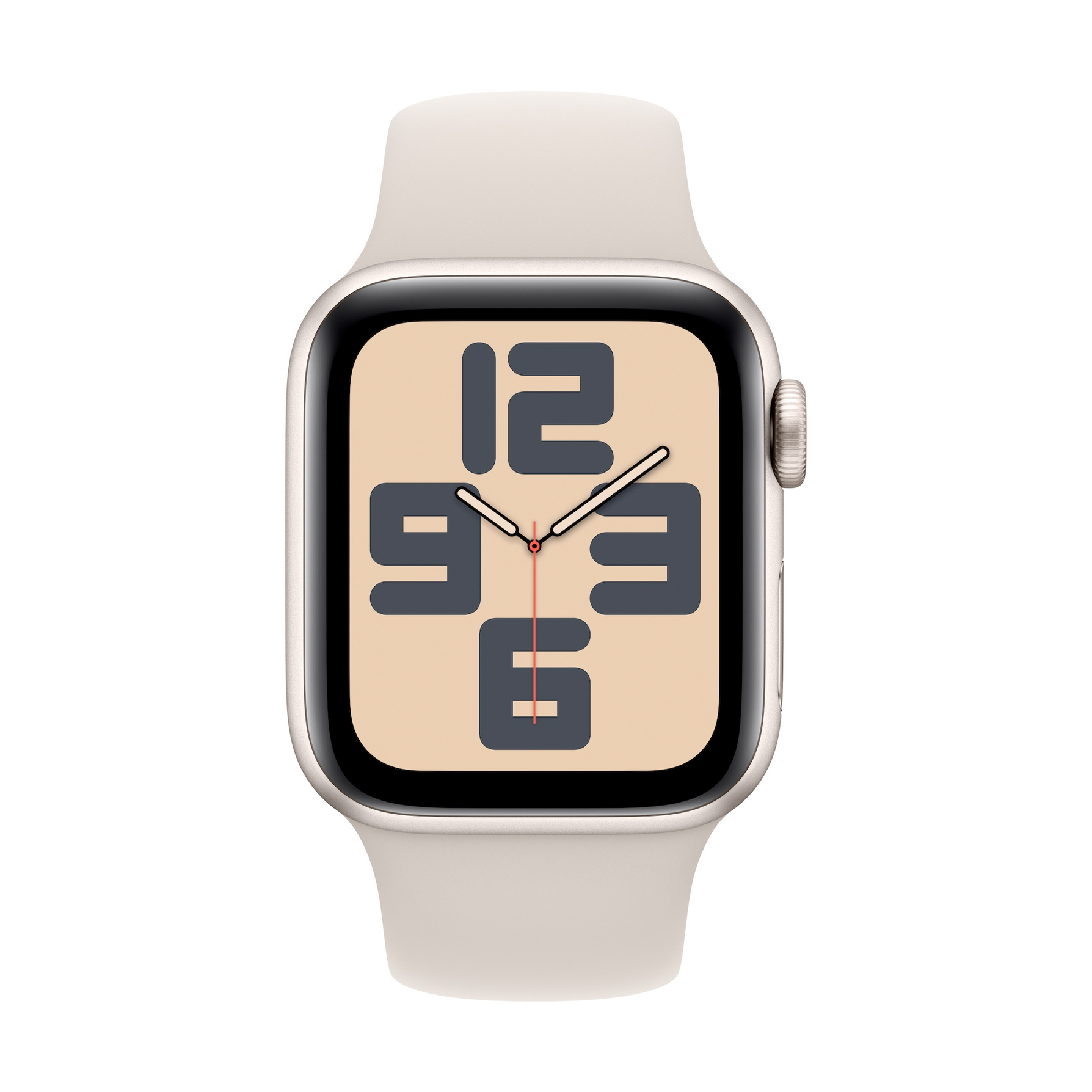 Apple Watch SE 40mm GPS aluminium w kolorze księżycowej poświaty z paskiem sportowym w kolorze księżycowej poświaty - M/L