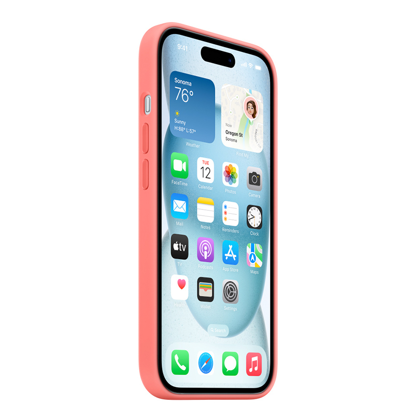 Zdjęcie do “Apple iPhone 15 Silicone Case with MagSafe - Guava”.