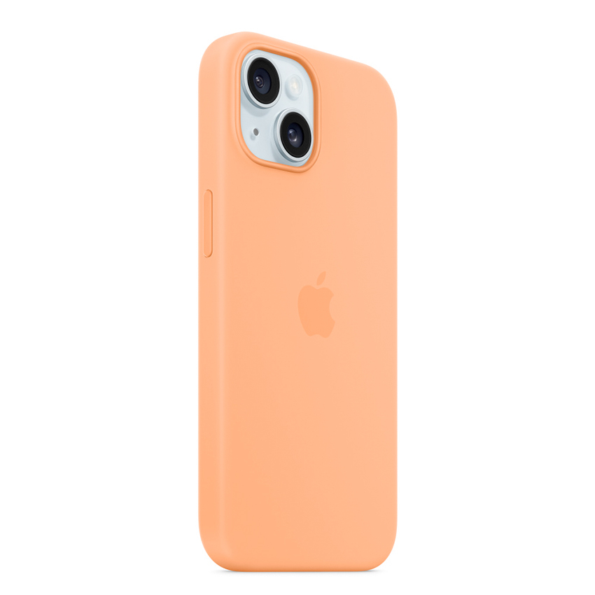 Zdjęcie do “Apple iPhone 15 Silicone Case with MagSafe - Orange Sorbet”.