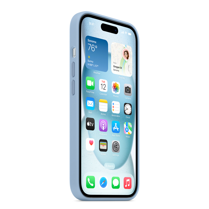 Apple iPhone 15 Silicone Case with MagSafe - Winter Blue