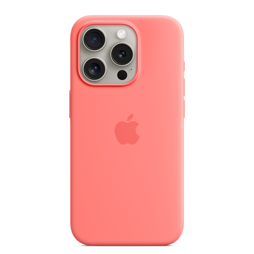 Zdjęcie do “Apple iPhone 15 Pro Silicone Case with MagSafe - Guava”.