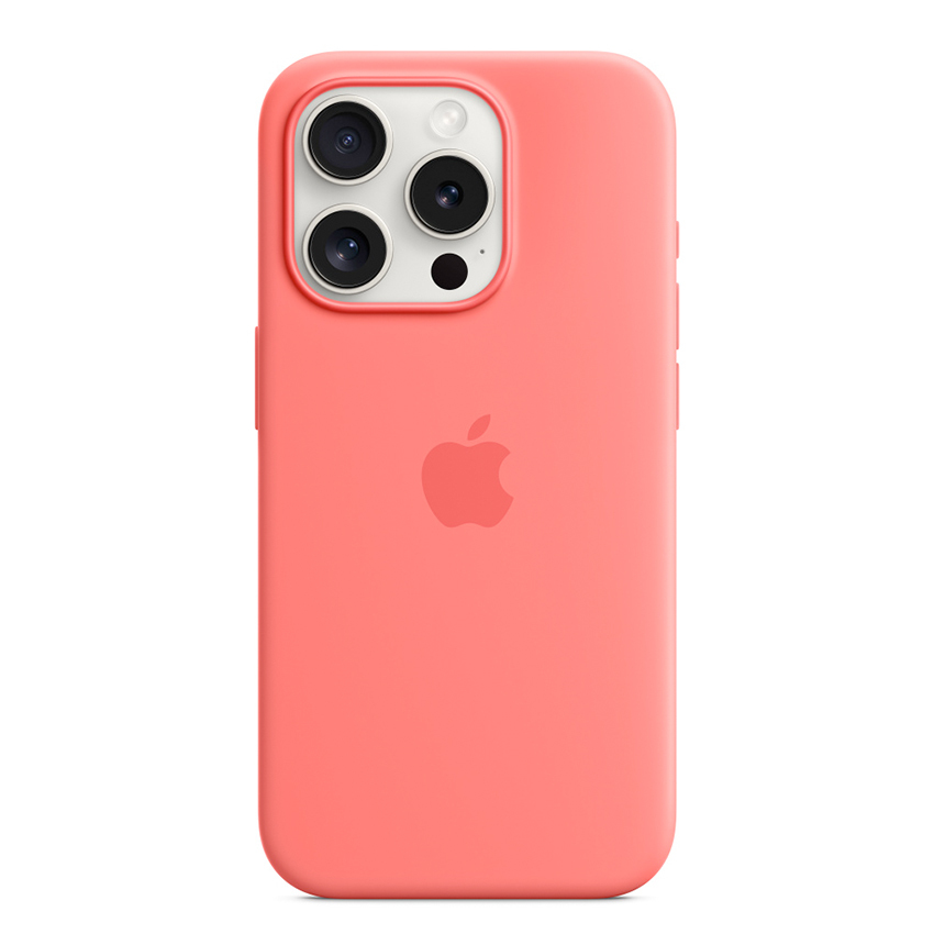 Zdjęcie do “Apple iPhone 15 Pro Silicone Case with MagSafe - Guava”.