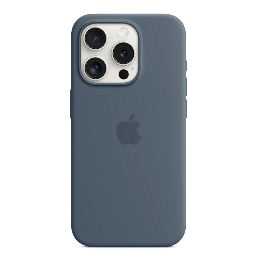 Zdjęcie do “Apple iPhone 15 Pro Silicone Case with MagSafe - Storm Blue”.