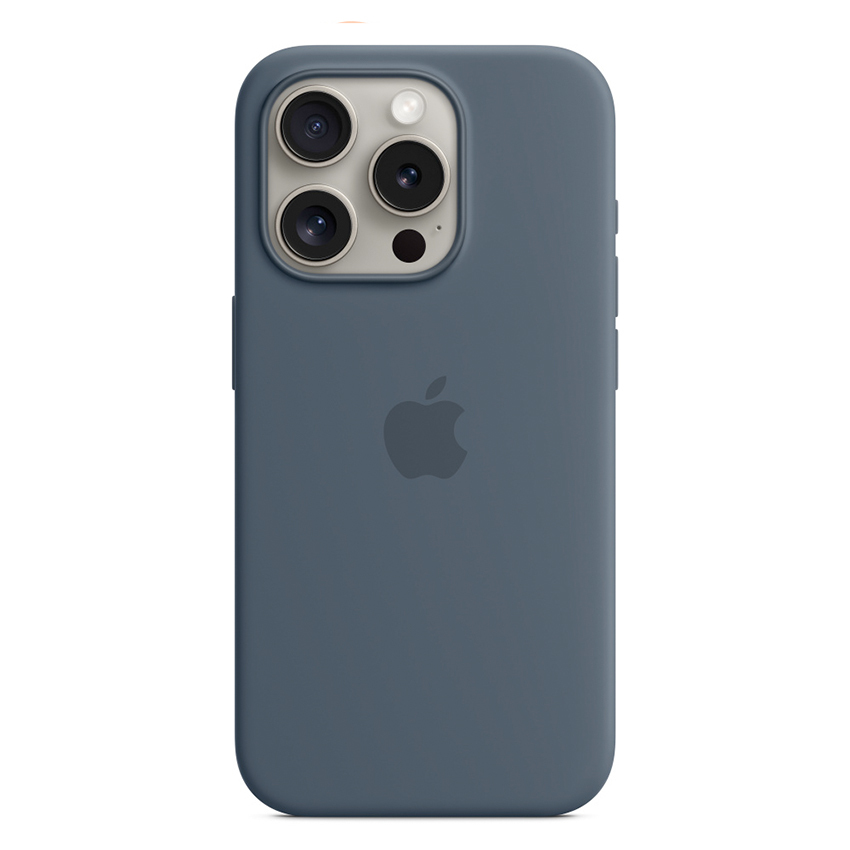 Zdjęcie do “Apple iPhone 15 Pro Silicone Case with MagSafe - Storm Blue”.