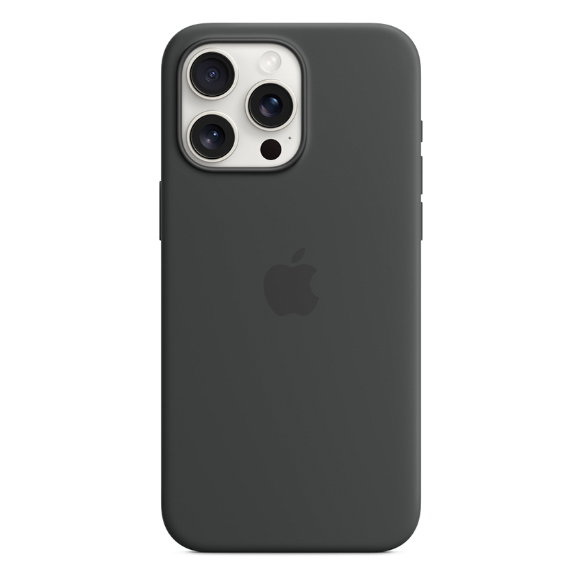Apple iPhone 15 Pro Max Silicone Case with MagSafe - Black