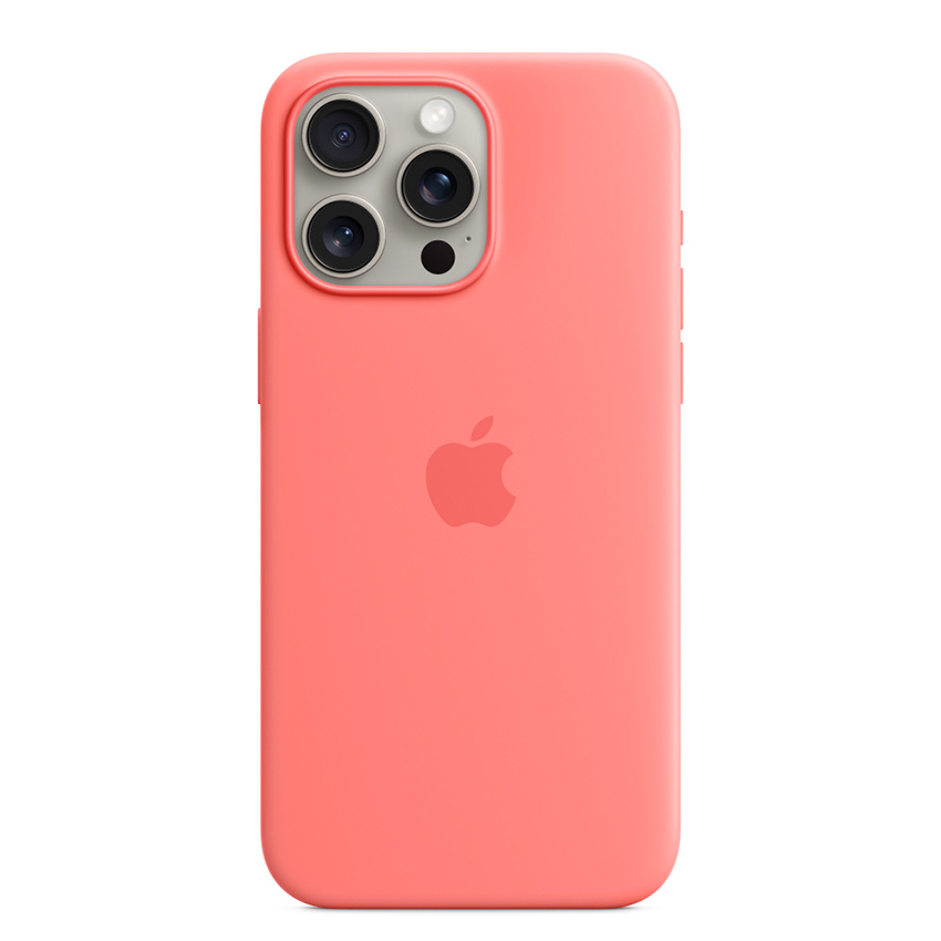 Apple iPhone 15 Pro Max Silicone Case with MagSafe - Guava
