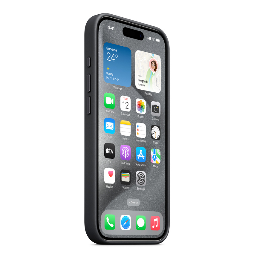 Apple iPhone 15 Pro FineWoven Case with MagSafe - Black