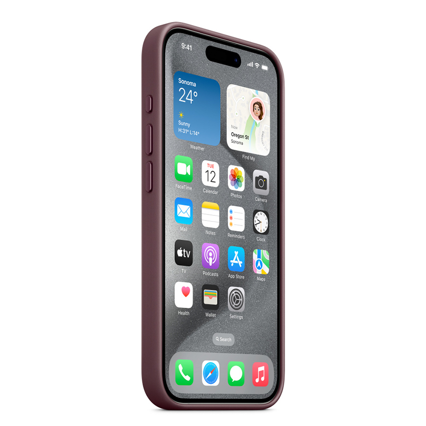 Apple iPhone 15 Pro FineWoven Case with MagSafe - Mulberry