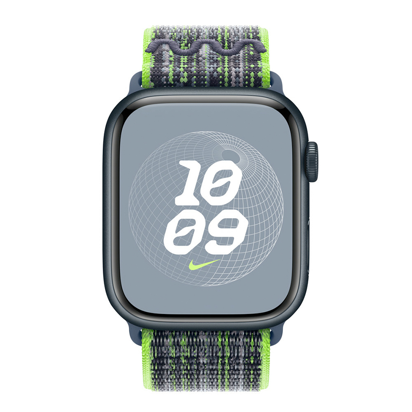 Zdjęcie do “Apple 45mm Bright Green/Blue Nike Sport Loop”.
