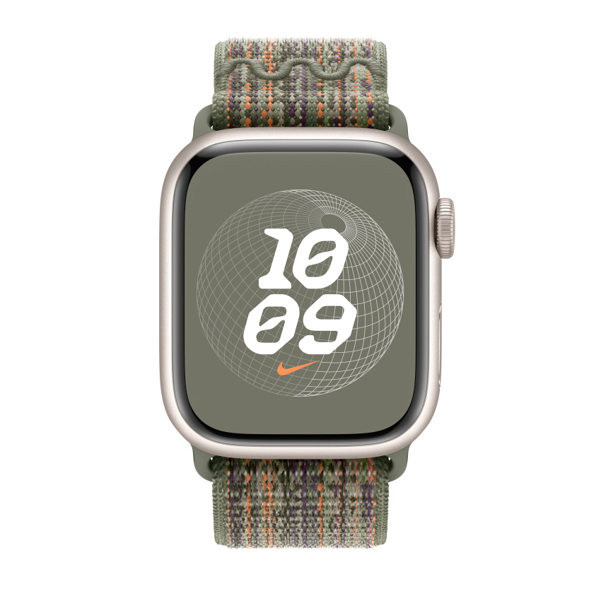 Apple opaska sportowa Nike w kolorze sekwoi/pomarańczowym do koperty 38/40/41 mm
