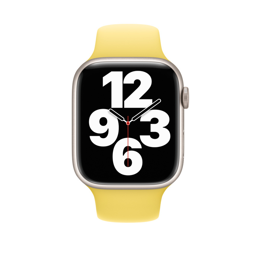 Apple Watch pasek sportowy w kolorze cytrynowej skórki do koperty 42/44/45 mm