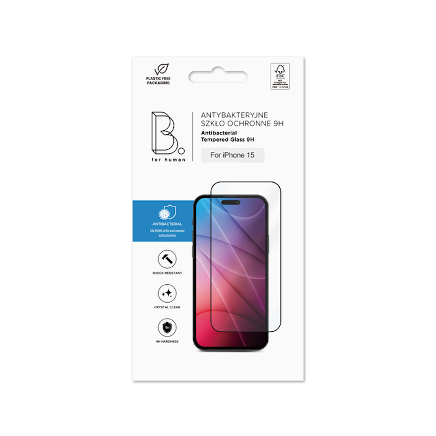 B.Safe Tempered Glass Full iPhone 15 - szkło ochronne