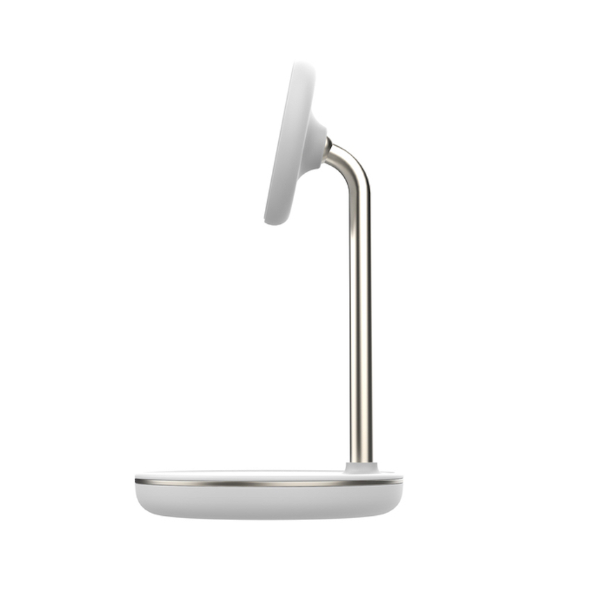 Zdjęcie do “B.On 2-in-1 Magnetic Wireless Charger Magsafe White - ładowarka indukcyjna”.