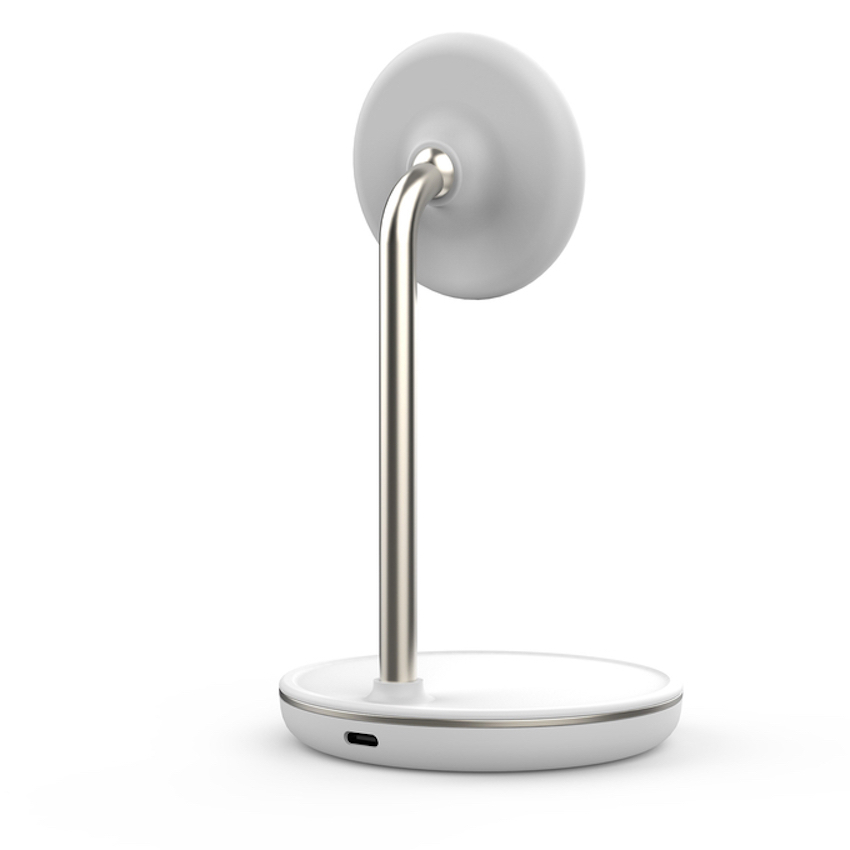 Zdjęcie do “B.On 2-in-1 Magnetic Wireless Charger Magsafe White - ładowarka indukcyjna”.